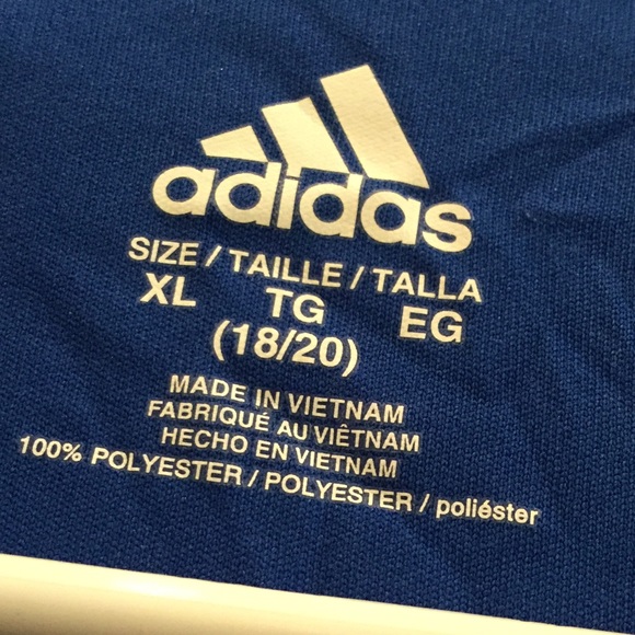 Boys Adidas Shirt Blue - Picture 3 of 3